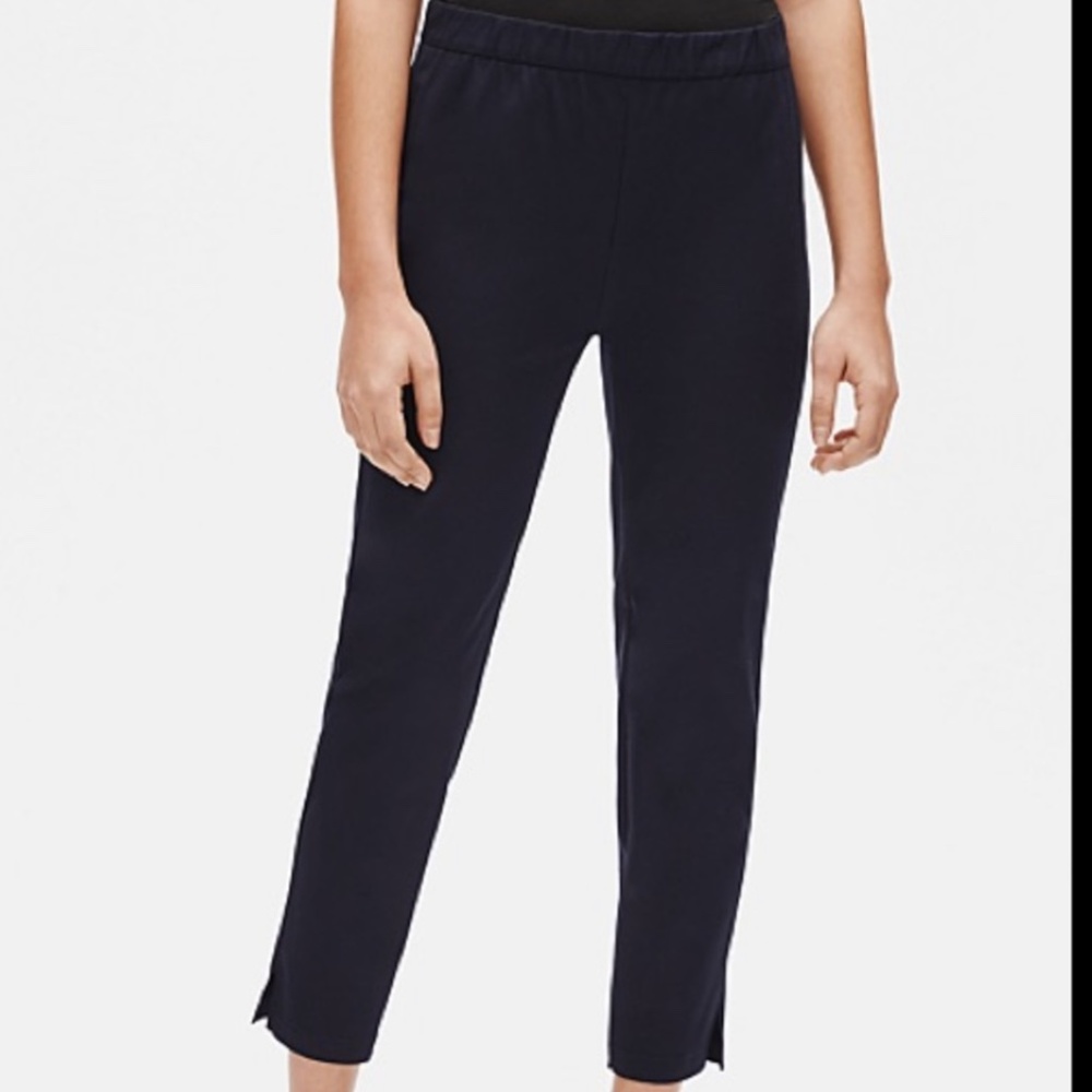 Eileen Fisher ORGANIC COTTON SLIM ANKLE PANTS